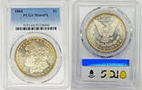 USA Dollar Morgan Silver Coin Lightly Toned PCGS MS 64 PL (15) -
