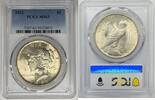 USA Dollar Peace Silver Coin PCGS MS 63 (10) E -