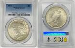 USA Dollar Peace Silver Coin PCGS MS 63 (10) D -