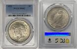 USA Dollar Peace Silver Coin PCGS MS 62 Looks Better (10) B -