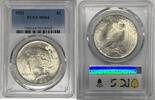 USA Dollar Peace Silver Coin PCGS MS 64 (10) D -
