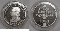 Weltmünzen 100 Franc Republic of France Silver Piedfort General Lafayette BU Coin -