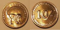 Weltmünzen 10 Shillings Somaliland Brass Coins-Vervet Monkey KM#3/Roll of 40 BU Coins -