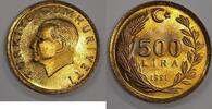 Weltmünzen 500 Lira Turkey Brass Coin - KM#989 - Roll of 20 UNC Coins -