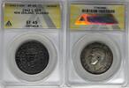Weltmünzen 1/2 Crown New Zealand Coin ANACS XF 45 Details Cleaned W5 -
