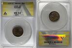 Weltmünzen 1 Centesimo Panama Coin ANACS MS 63 BN W7 -