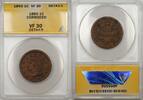 USA Large Cent Braided Hair 1C Coin ANACS VF 30 Details Corroded -