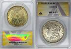 USA Dollar 1884-O Morgan Silver Toned ANACS MS 62 -