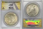 USA Dollar Peace Silver ANACS MS 60 Details Cleaned -
