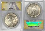 USA Dollar Peace Silver ANACS MS 62 -