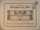  2004 Banknoten Dec 3-5 Baltimore Coin & Currency Show Souvenir Card  Show Cancelled Show Cancelled and in excellent condition--see photos