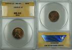 USA Cent 1925-D Lincoln Wheat ANACS MS-63 BRN (Better Coin Red-Brown) ETR -
