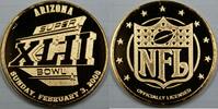 Exonumia Medal NFL Licensed Super Bowl XLII Proof 2/3/08 Glendale, Arizona -