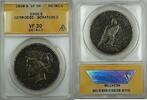 USA Peace Dollar Silver Coin $1 ANACS VF-30 Details Corroded Scratched -