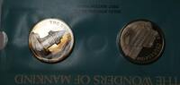 Exonumia Sterling The Colosseum & The Uhrturm Solid Silver Proof Medals Franklin Mint -
