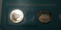 Exonumia Sterling The Alcazar Segovia & Parthenon Solid Silver Proof Medals Franklin Mint -