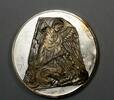 Exonumia Sterling Saint Michel Slaying the Dragon Silver Proof Medal Louvre 1.3 Ozt -