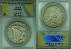 USA Dollar Peace Silver S$1 ANACS EF-45 Details Damaged -