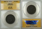 USA Large Cent Small Date Braided Hair 1c Coin ANACS VF-35 Details Corroded -