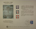 Briefmarken BEP card B 97 Vistor Centeer Canceled Houpex three Statue of Liberty stamps -