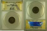 USA Indian Head Cent With L 1c ANACS EF-45 (XF) Details Corroded -