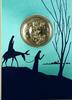 Exonumia Medal Franklin Mint Christmas Brass Proof Mary and Joseph Nice Card -