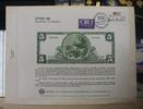 Briefmarken 1902 $ BEP souvenir card B 93 IPMS 1986 back $5 DB Pilgrims visitors cancelled -