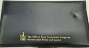Exonumia Medal Franklin Mint Commem Issue Silver 1st Continental Congress W/Stamps on FDC -