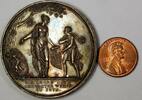 Exonumia Medal Iohann V Oest Silver German Death Head in Clouds Nicely Toned -