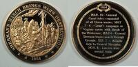 Exonumia Medal History of the U.S. Sherman's March Brings War's Destruction Proof -
