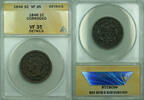 USA Large Cent Braided Hair 1c Coin ANACS VF-35 Details Corroded -