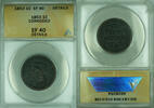 USA Large Cent Braided Hair 1c Coin ANACS EF-40 Details Corroded -