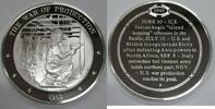 Exonumia Sterling Franklin Mint History of U.S. Silver Medal Occupies Mex. City -