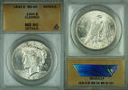 USA $1 Coin Peace Silver Dollar ANACS MS-60 Details Cleaned (30) -