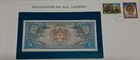 Banknoten Bhutan One Ngultrum Banknote Crisp Uncirculated in Stamped Envelope -