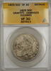 USA Capped Bust Silver 50c Coin ANACS VF-30 Details Graffiti-Damaged-Clnd PRX -