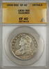 USA Half Dollar Capped Bust Silver 50c Coin ANACS EF-40 Details Cleaned PRX -