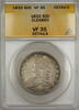 USA Half Dollar Capped Bust Silver 50c Coin ANACS VF-35 Details Cleaned PRX -