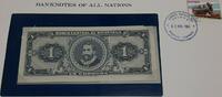 Banknoten Nicaragua One Cordoba Banknote Crisp Uncirculated in Stamped Envelope -