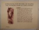 Briefmarken F Snipes Miss Liberty rising from the clouds maroon text -