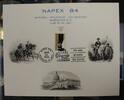 Briefmarken F Napex 1984 US Capitol two vignettes Washington on horse Show cancelled -