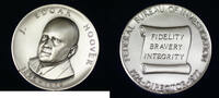 Exonumia Medal J Edgar Hoover High Relief Director of the FBI .999 Fine Silver Genesis -