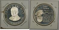 Exonumia Medal Harry S. Truman Silver the 33rd President of the US W/ Info on the Rev. -