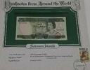 Banknoten Dollar Solomon Islands Two Banknote Crisp Uncirculated in Stamped Info Card -