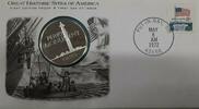 Exonumia Medal Put-In-Bay, Ohio Great Historic Sites Proof Silver 1st Day Cover -