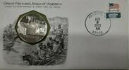 Exonumia Medal Astoria, Oregon Great Historic Sites Proof Silver First Day Cover -