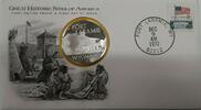 Exonumia Medal Ft Laramie, Wyoming Great Historic Sites Proof Silver 1st Day Cover -