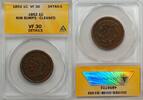 Large Cent 1848 1c Coin ANACS VF 30 Details Rim Bumps (C)