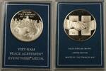 Exonumia Franklin Mint Silver Viet-Nam Peace Agreement Eyewitness Journey for Peace -