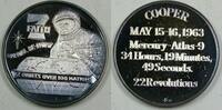 Exonumia Medal Faith 7 Commemorative Silver Honoring History of America's Men in Space -